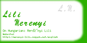 lili merenyi business card